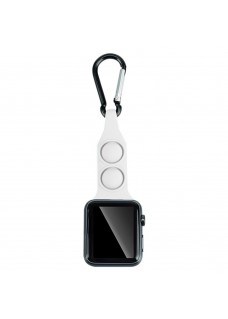 Siliconen Bandje voor Apple Watch Karabijnhaak Wit