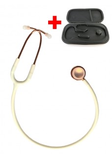 Hospitrix Stethoscoop Professional Line Pink Gold Edition Wit + Gratis Premium Opberghoes