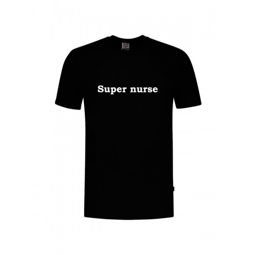 T-Shirt Super Nurse Zwart