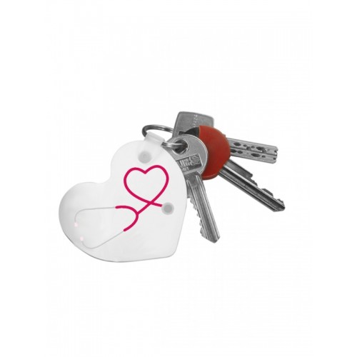 Sleutelhanger Hart Stethoscoop met Naam Opdruk